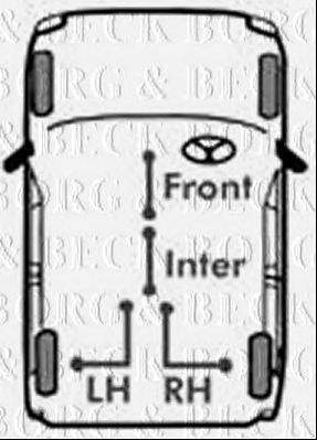 BORG & BECK bkb3218 -  Трос, стояночная тормозная система